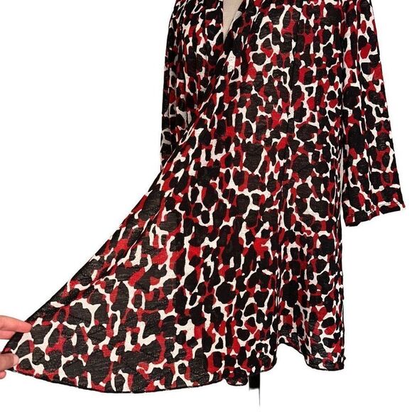 Ali Miles Burnout Leopard Mesh Cardigan Womens Medium Modern Colorful Chic - Picture 4 of 10